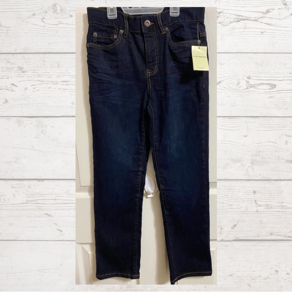 Lucy Brand NWT girls classic straight leg denim jeans size 10